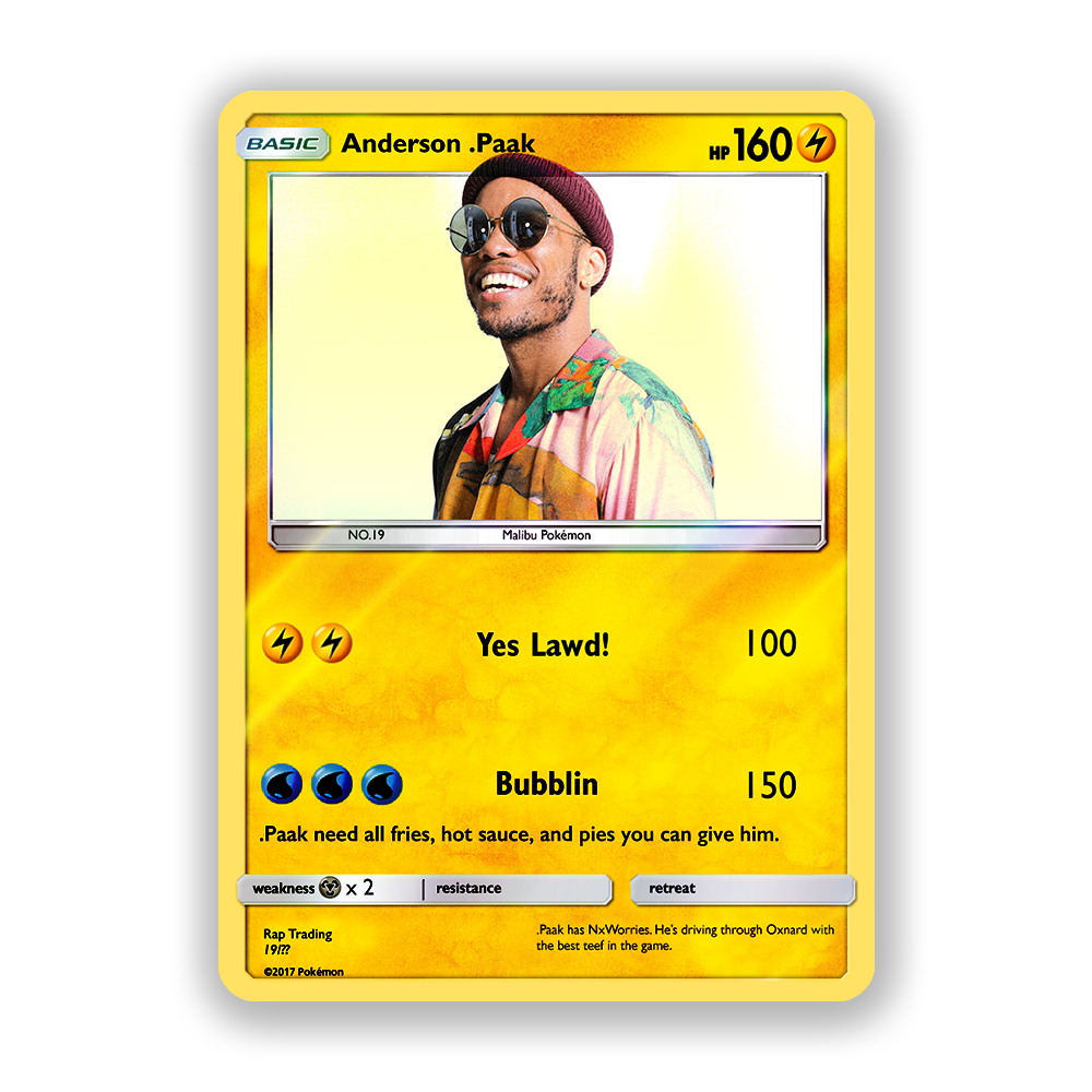 Anderson .Paak Holographic Pokémon Card
