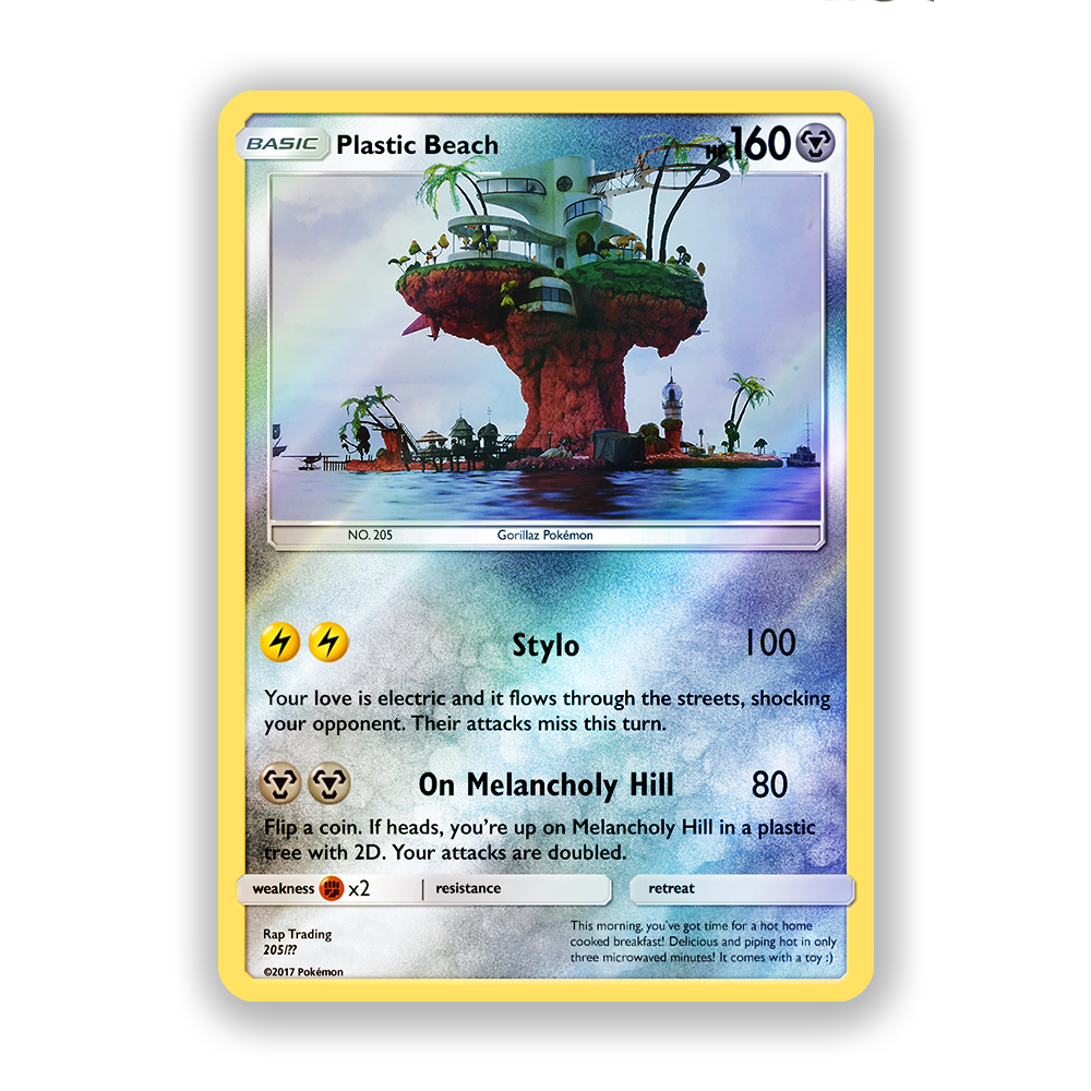 Gorillaz Plastic Beach Pokémon Card