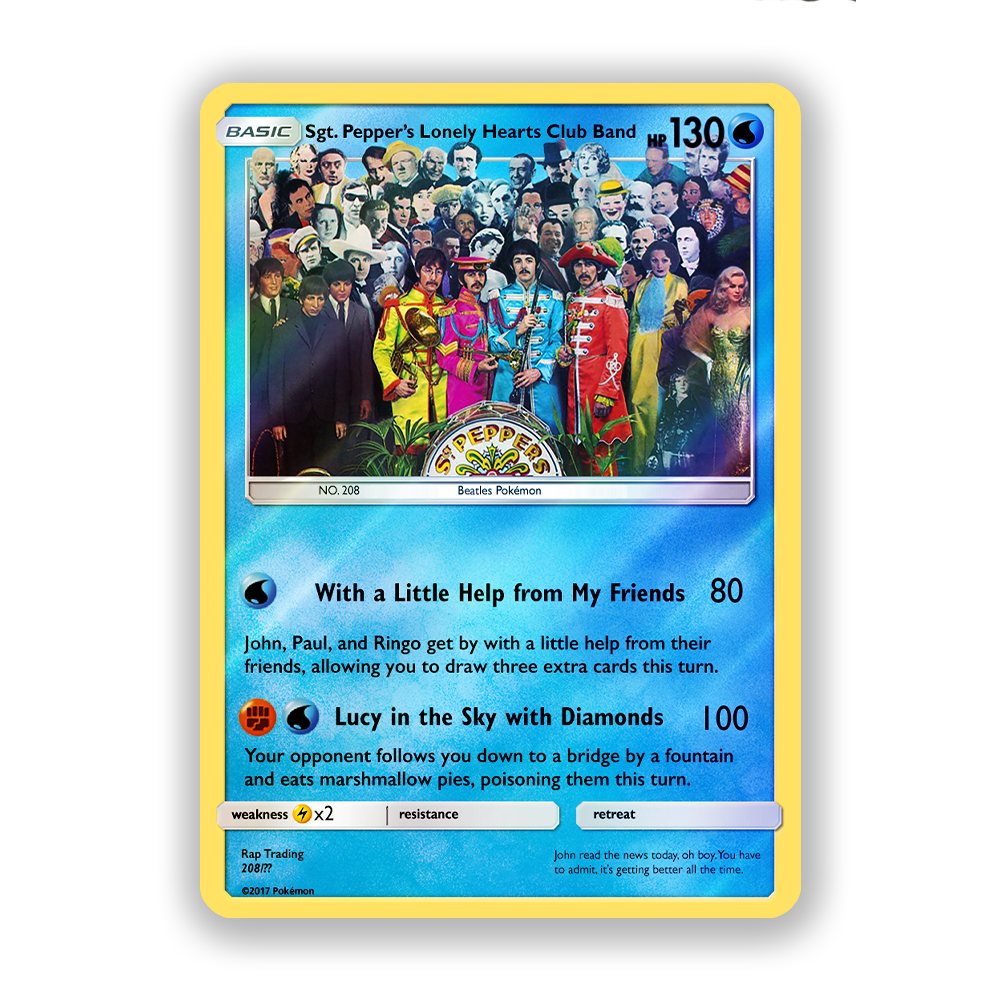 The Beatles Sgt. Pepper's Lonely Hearts Club Band Pokémon Card