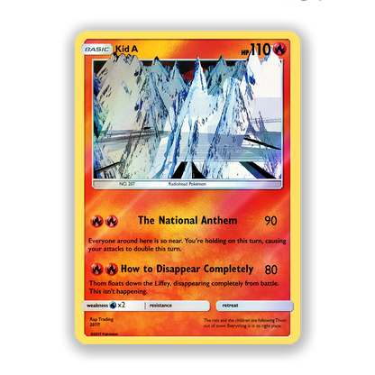 Radiohead Kid A Pokémon Card