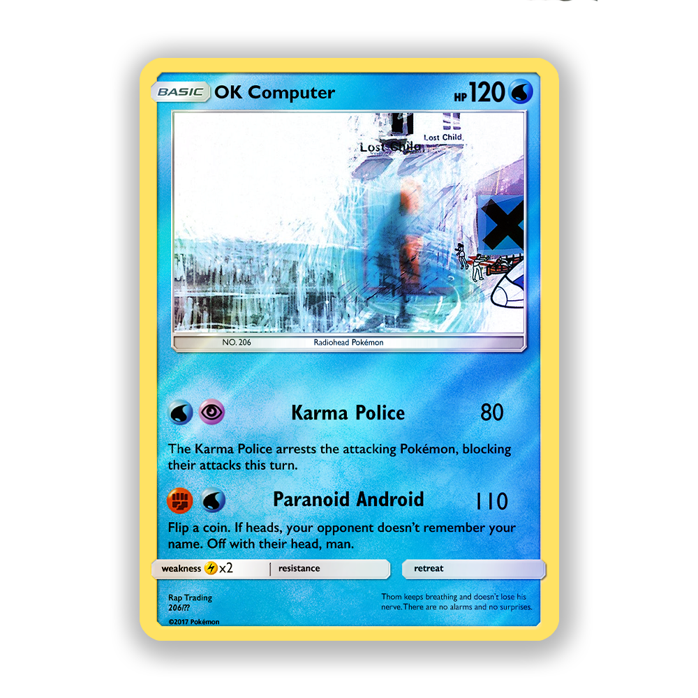 Radiohead OK Computer Pokémon Card