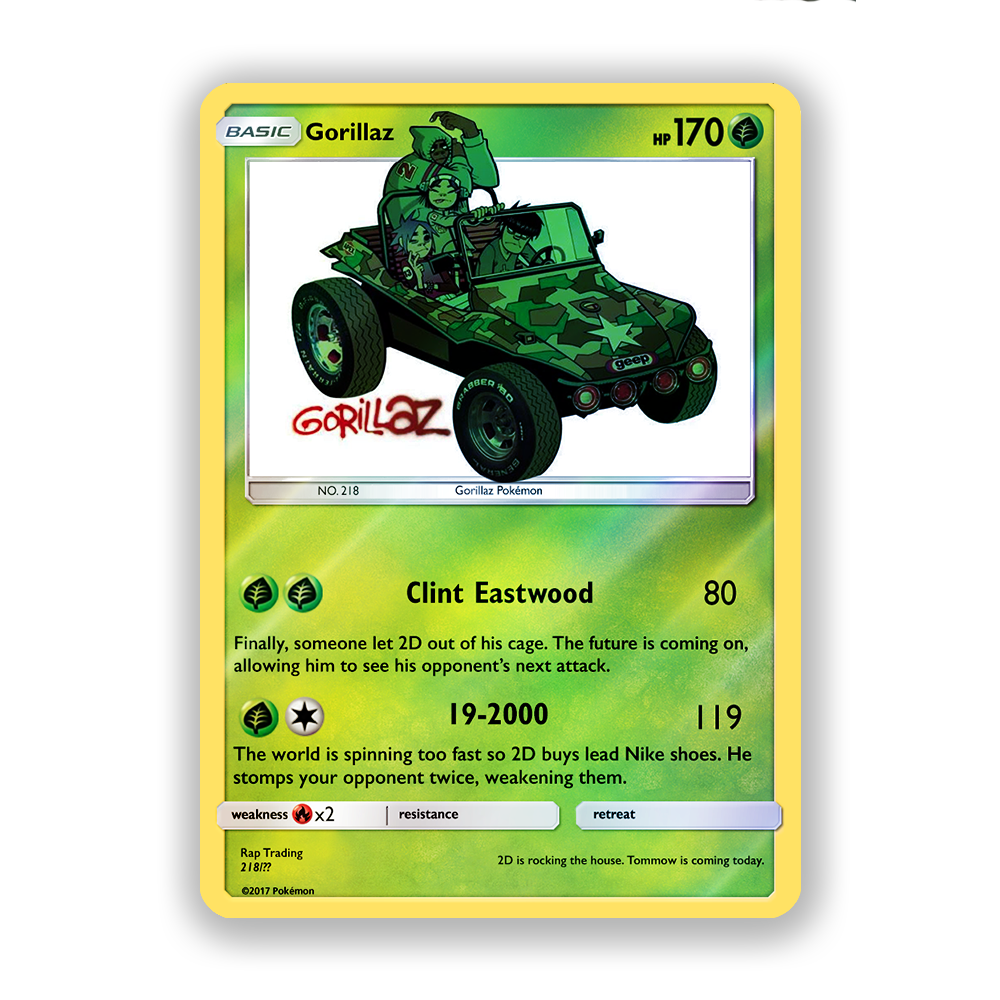 Gorillaz Self Titled Pokémon Card