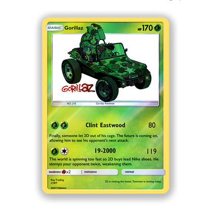Gorillaz Self Titled Pokémon Card