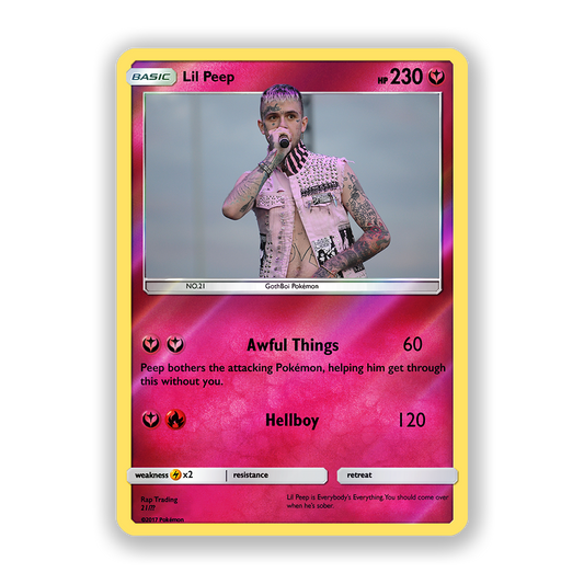 Lil Peep Holographic Pokémon Card