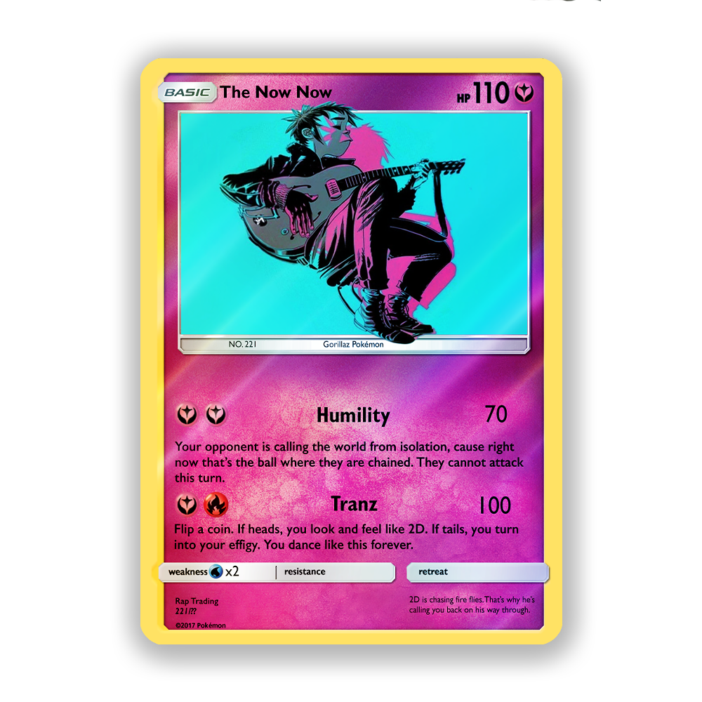 Gorillaz The Now Now Pokémon Card
