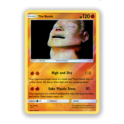 Radiohead The Bends Pokémon Card