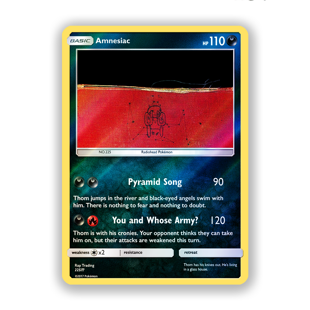 Radiohead Amnesiac Pokémon Card