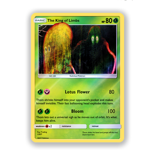 Radiohead The King Of Limbs Pokémon Card