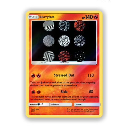 Twenty One Pilots Blurryface Pokémon Card