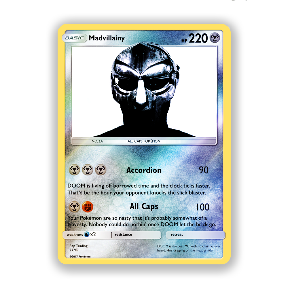 MF DOOM Madvillainy Pokémon Card