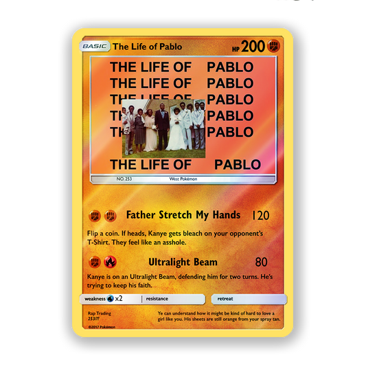 Kanye The Life Of Pablo (Album) Pokémon Card