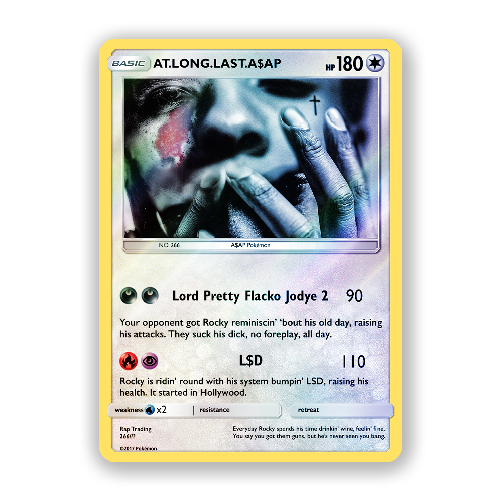 A$AP Rocky AT LONG LAST A$AP Holographic Pokémon Card