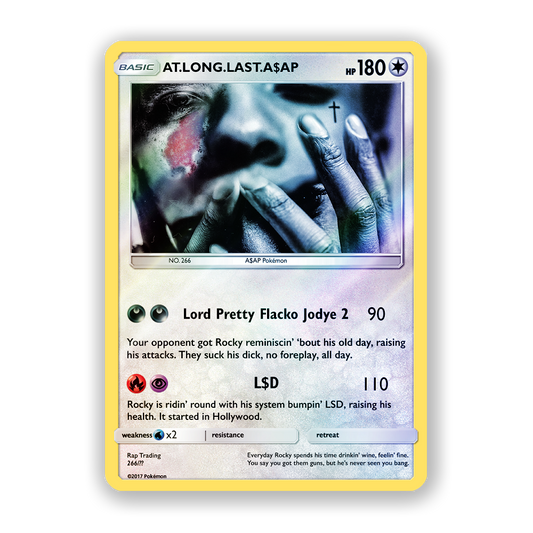 A$AP Rocky AT LONG LAST A$AP Holographic Pokémon Card