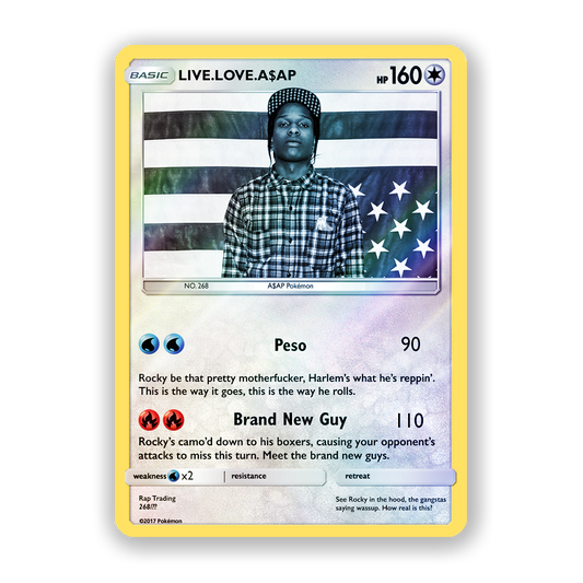 A$AP Rocky LIVE LOVE A$AP Holographic Pokémon Card