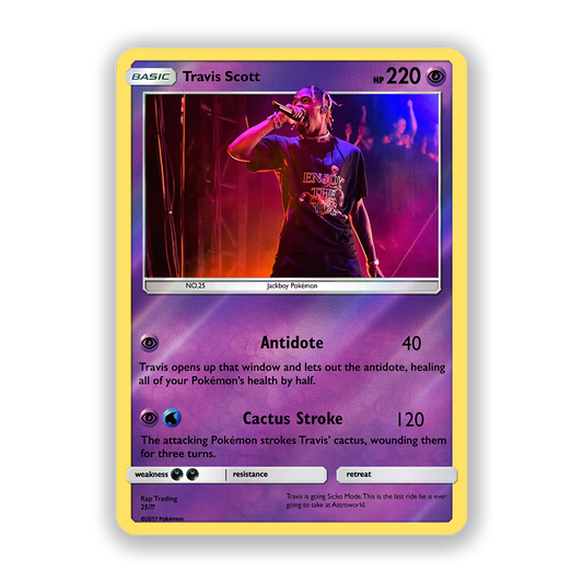 Travis Scott Holographic Pokémon Card