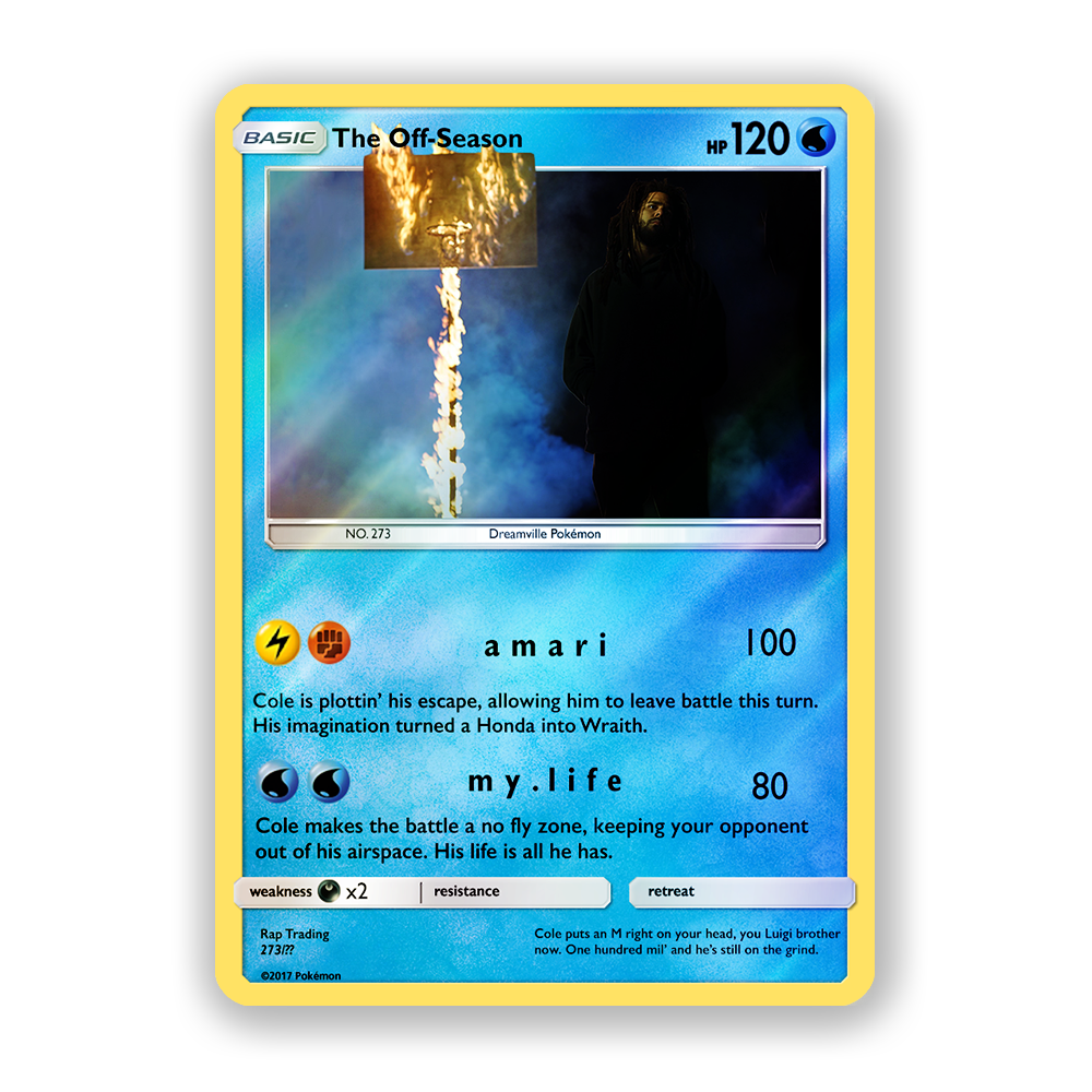 J. Cole The Off Season Holographic Pokémon Card