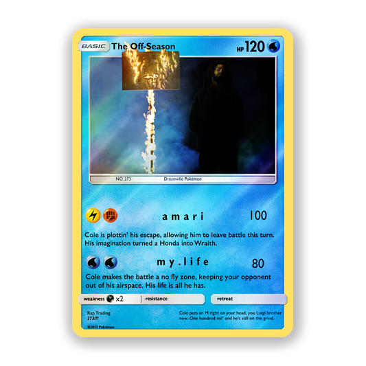 J. Cole The Off Season Holographic Pokémon Card