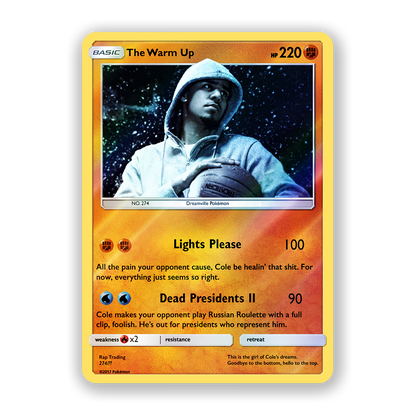 J. Cole The Warm Up Holographic Pokémon Card