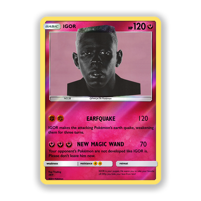 Tyler, The Creator IGOR [Album] Holographic Pokémon Card