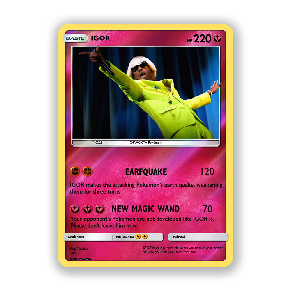 Tyler, The Creator IGOR [Concert] Holographic Pokémon Card