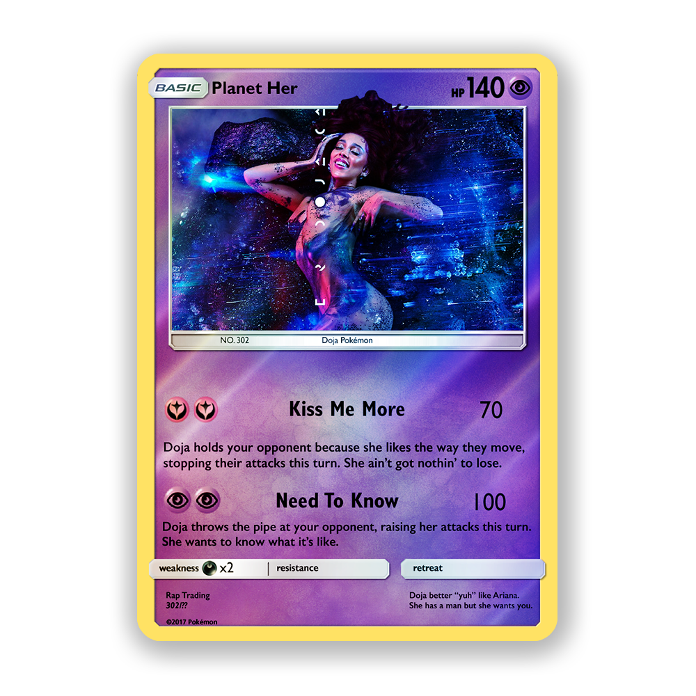 Doja Cat Planet Her Holographic Pokémon Card