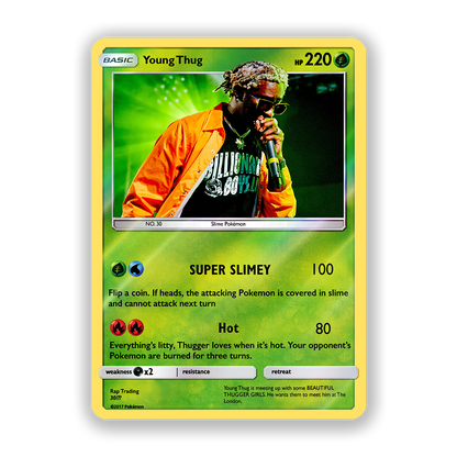 Young Thug Holographic Pokémon Card