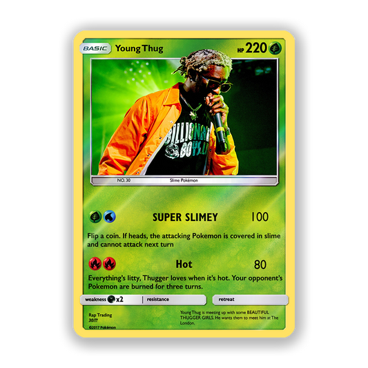 Young Thug Holographic Pokémon Card