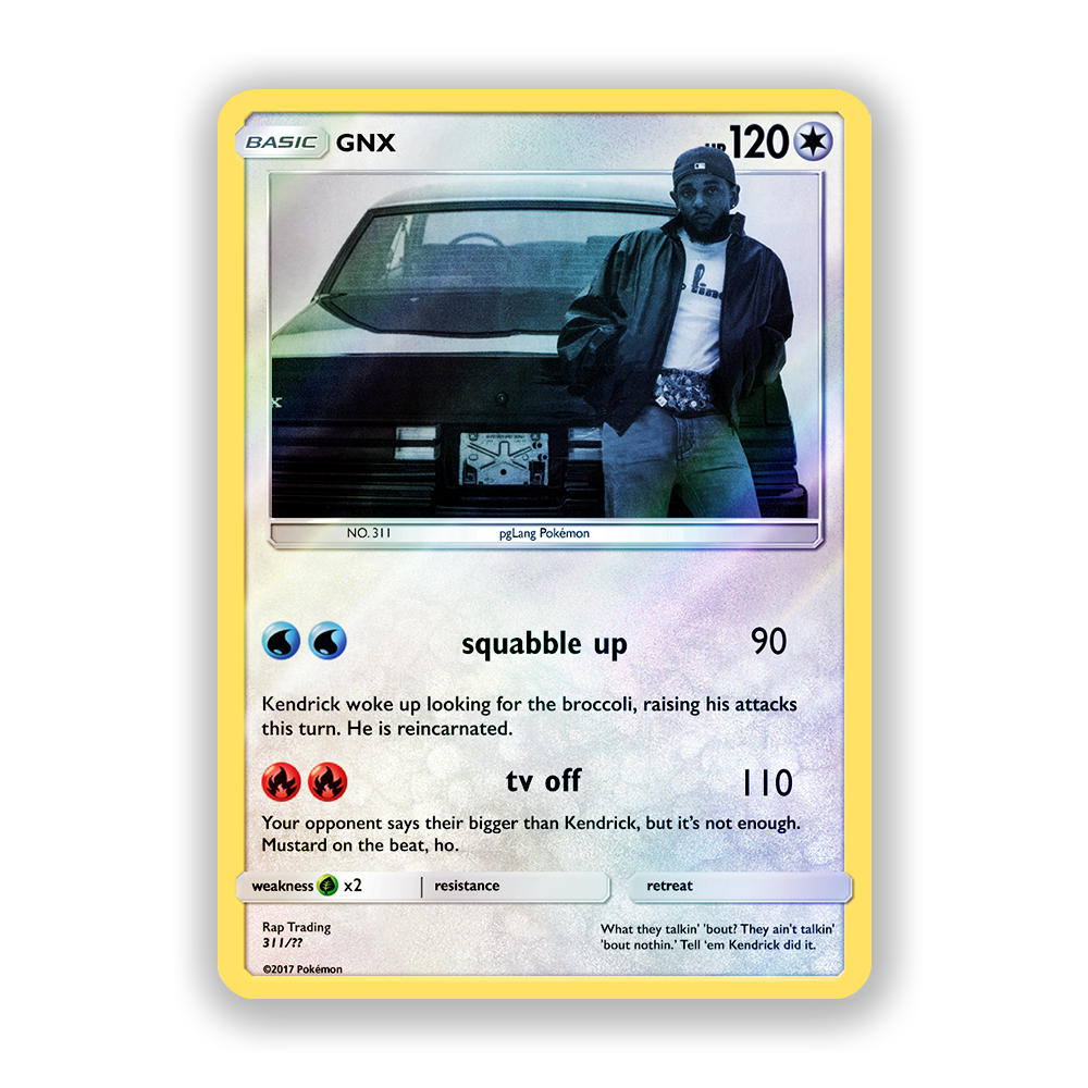 Kendrick Lamar GNX Pokémon Card
