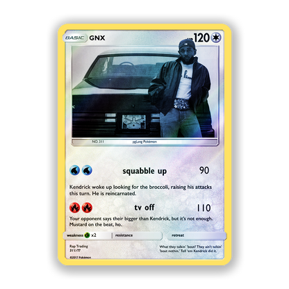 Kendrick Lamar GNX Pokémon Card
