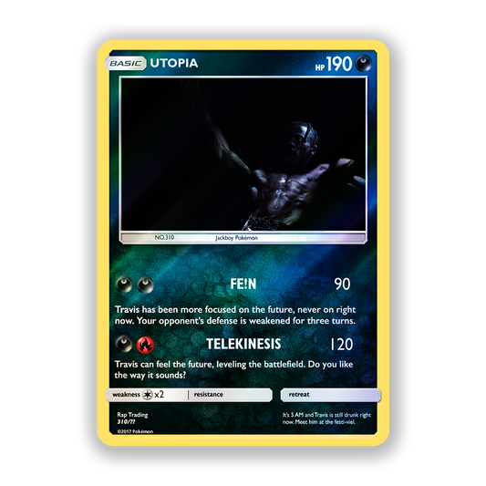 Travis Scott UTOPIA Holographic Pokémon Card