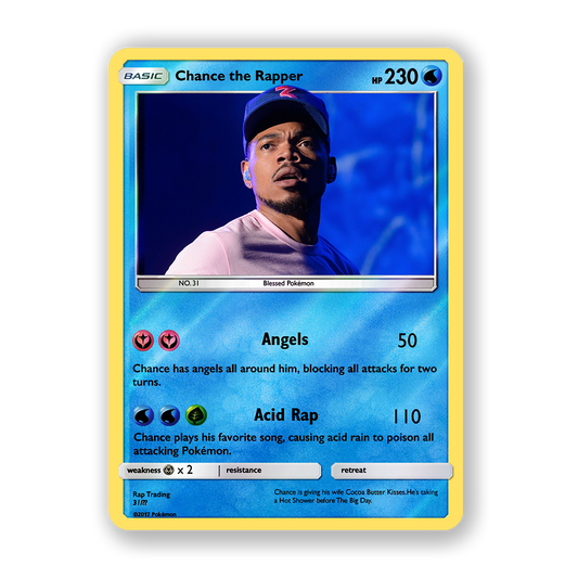 Chance The Rapper Holographic Pokémon Card