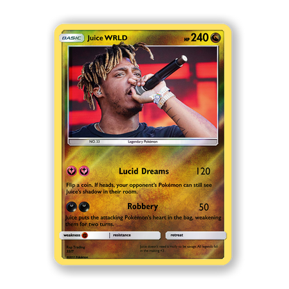 Juice WRLD Holographic Pokémon Card