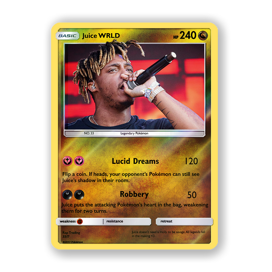 Juice WRLD Holographic Pokémon Card