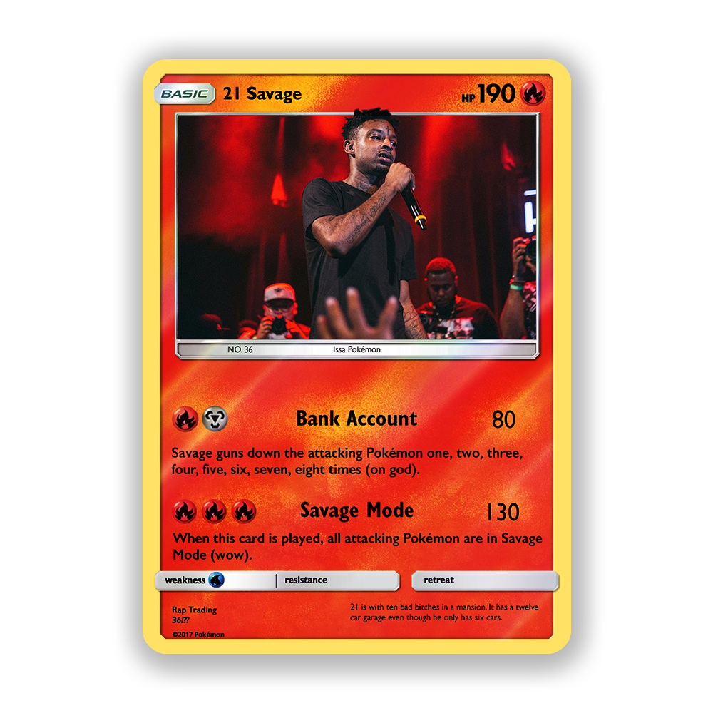 Post Malone Holographic Pokémon Card