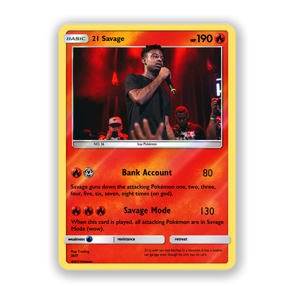 Post Malone Holographic Pokémon Card
