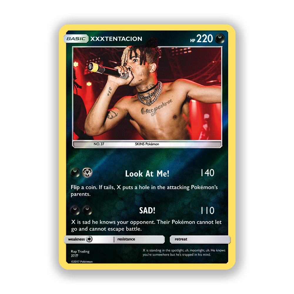 XXXTENTACION Holographic Pokémon Card