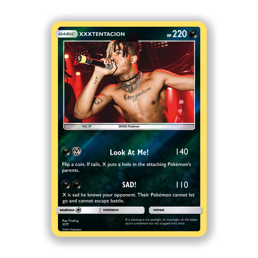 XXXTENTACION Holographic Pokémon Card