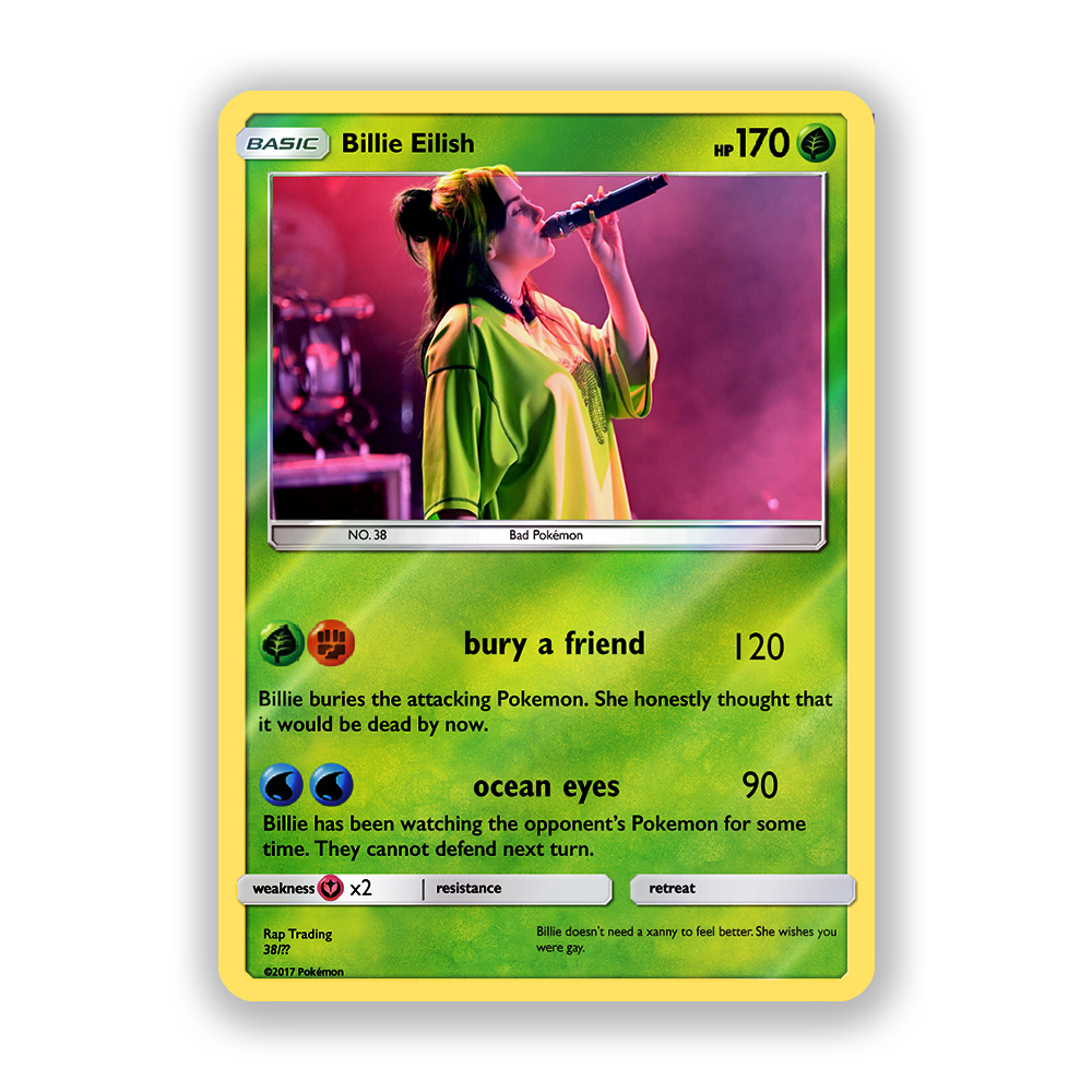 Billie Eilish Holographic Pokémon Card