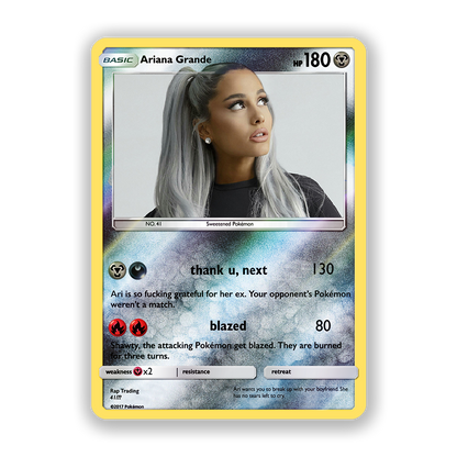 Ariana Grande Holographic Pokémon Card