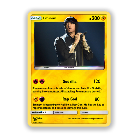 Eminem Holographic Pokémon Card