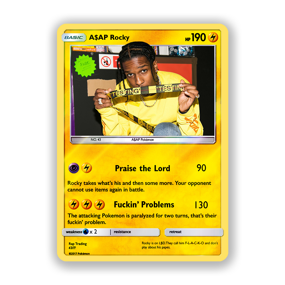 A$AP Rocky Holographic Pokémon Card