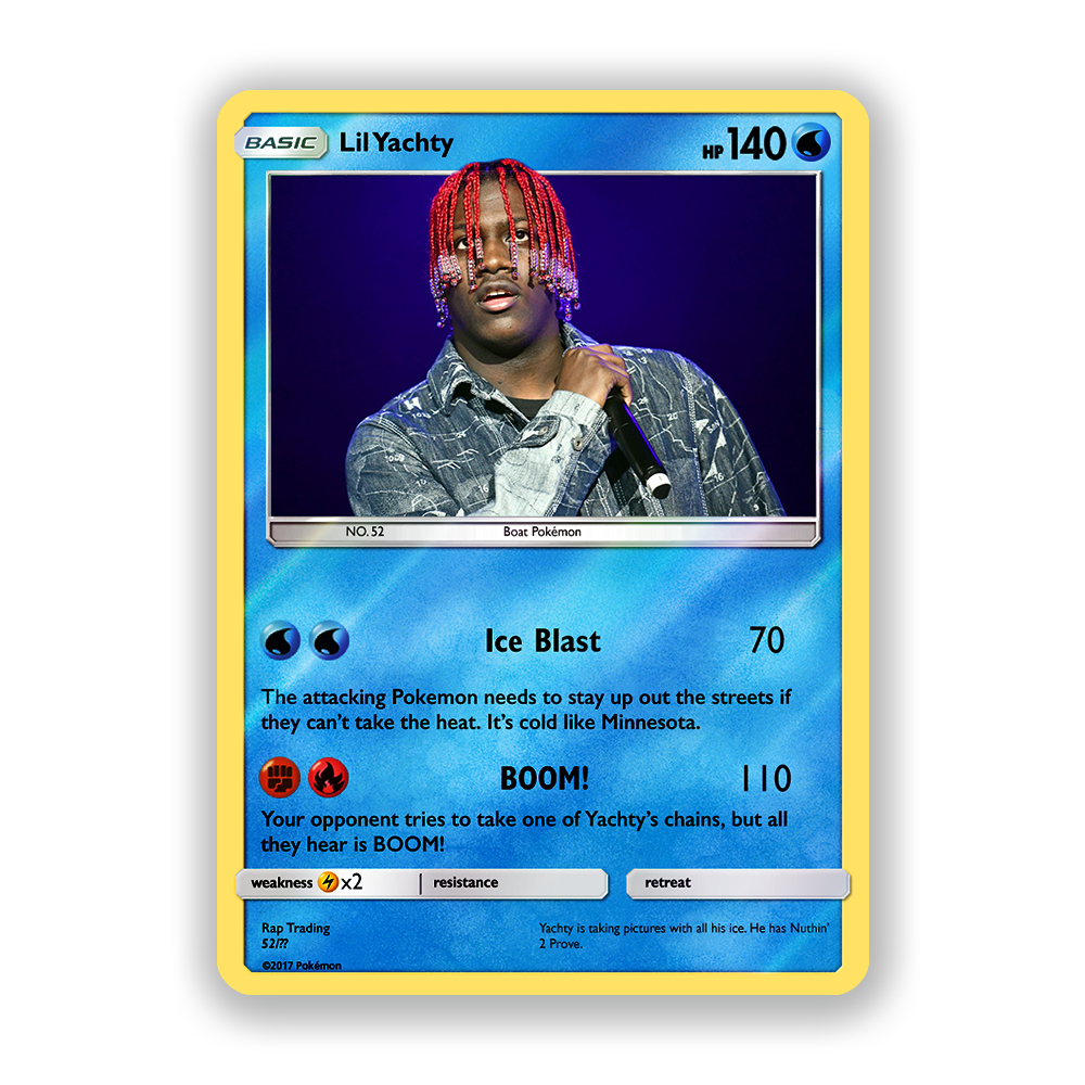 Lil Yachty Holographic Pokémon Card