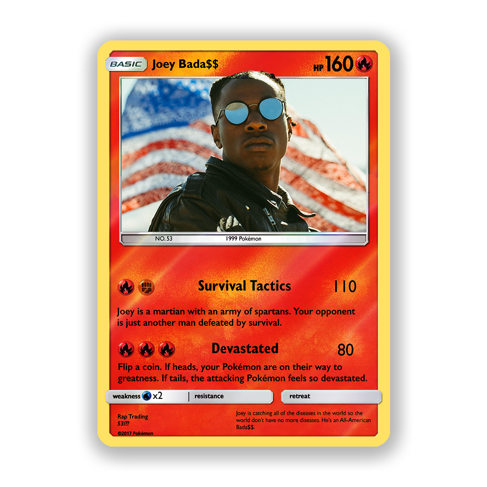 Joey Bada$$ Holographic Pokémon Card