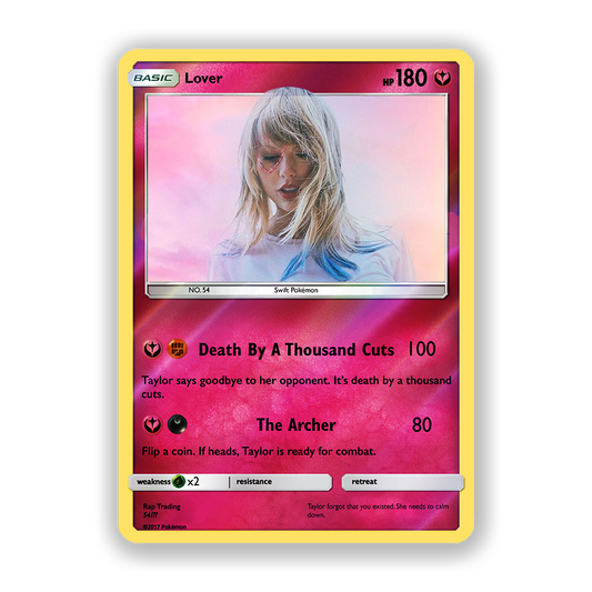 Taylor Swift Lover Holographic Pokémon Card