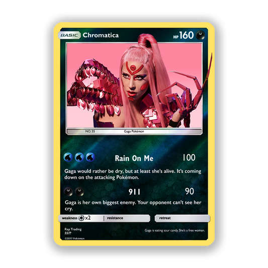 Lady Gaga Chromatica Holographic Pokémon Card