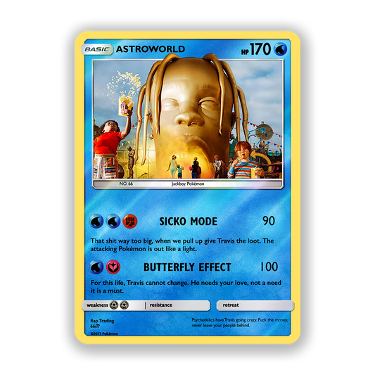 Travis Scott Astroworld Holographic Pokémon Card