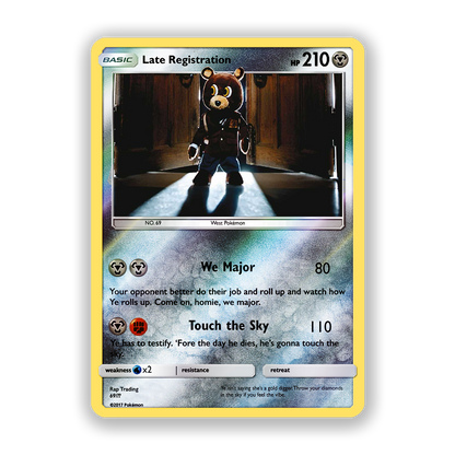 Kanye West Late Registration Holographic Pokémon Card