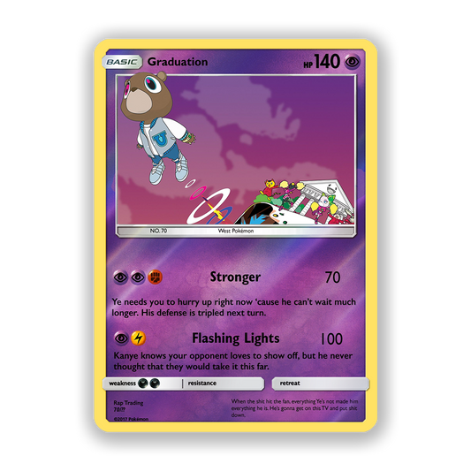 Kanye West Graduation Holographic Pokémon Card