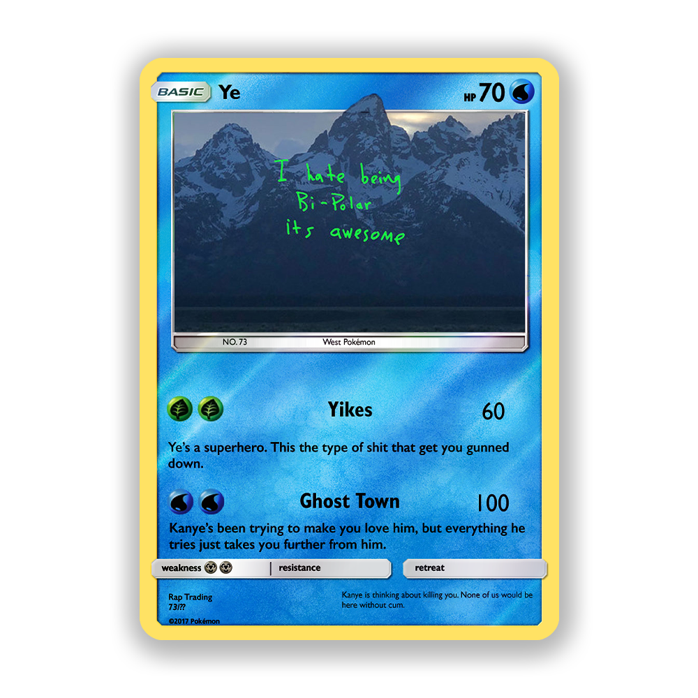Kanye West Ye Holographic Pokémon Card
