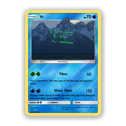 Kanye West Ye Holographic Pokémon Card